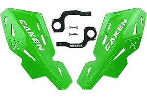 PRO CAKEN Universal 7/8" 22mm and 1 1/8" 28mm Handle Bar Hand Guards CNC Bracket for Dirt Bike Motocross ATV Scooter for CRF KLX KX LTR TRX SX SXF EXC XCW Grizzly Hawk 250 Bicycles-Green