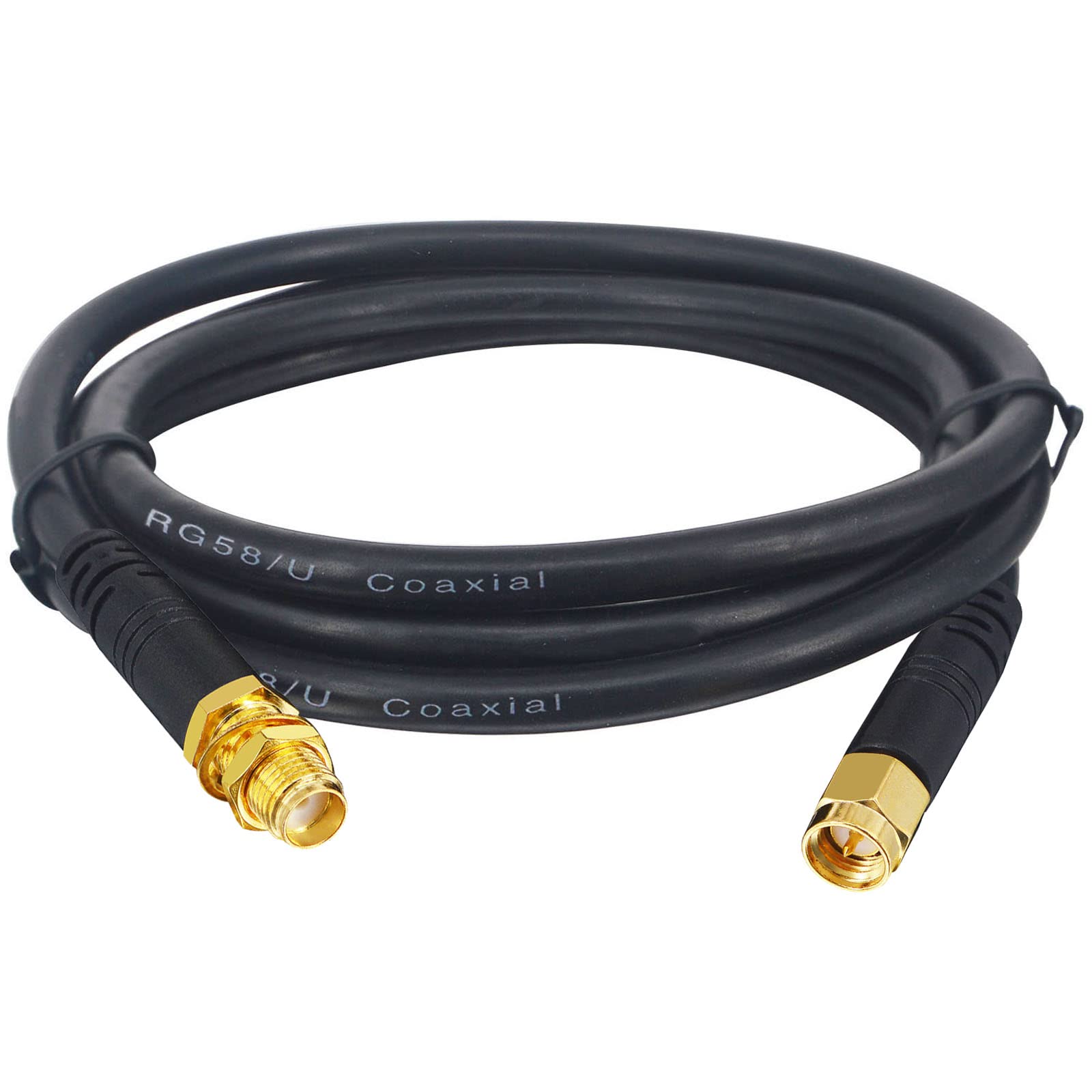 Boobrie Upgraded 1M SMA Extension Cable SMA Male to Female RG58 Molded Cable RG58 Pro WiFi Antenna Cable 50ohm 3G 4G 5G LTE Low Loss WiFi Antenna Wireless Router