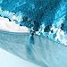 Haperlare 16 X 16 inch Blue Sequin Pillow Cover Mermaid Sequin Pillow Cover Reversible Sequin Pillow Case for Home Party Decorations Best Gifts Lake Blue and Silver Insert not Included