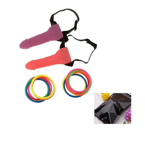 ResPai Junggesellinnenabschied Willy Penis Dick Head Kopf Hoopla Ring Toss Spiele, Toss Ringe Werfen Ringwurfspiel Wurfspiel,