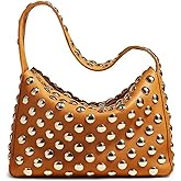 OUNIYA Studded Handbag for Women - Black Punk Shoulder Bag 90s 2000s Vegan Fall Fashion Trendy Purse