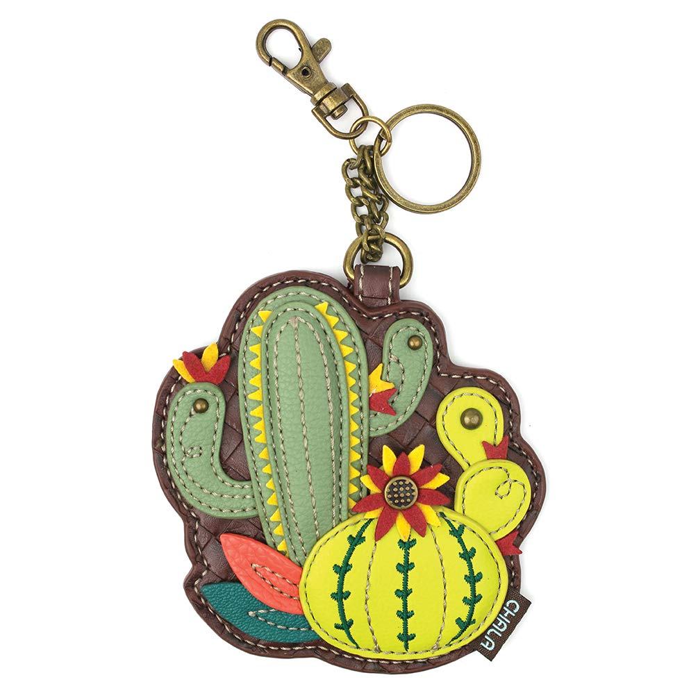 CHALA Plant Life Collection Women's Decorative Key Fob/Coin Purse Accessory, Multi, One Size, Cactus