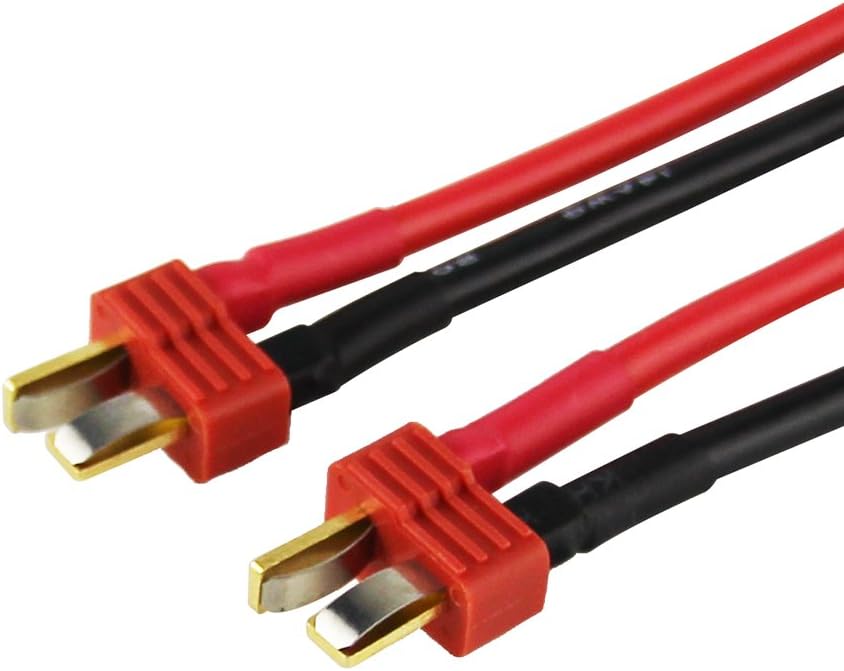 OliYin Battery Charge Cable, 2 x Anti-skid T plug to 4.0 Banana Plug, 14awg Silicone Wire, 30cm/11.8in Cable(pack of 2) - Image 5