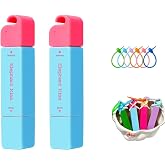 Elephant Kiss Stain Remover, 3-Second Stain Remover Pen for Clothes, 12ml On-the-Go Spot Cleaner, Double Head Instant Treater Sticks With Lanyard, Travel &amp; Pocket-Sized (Blue)
