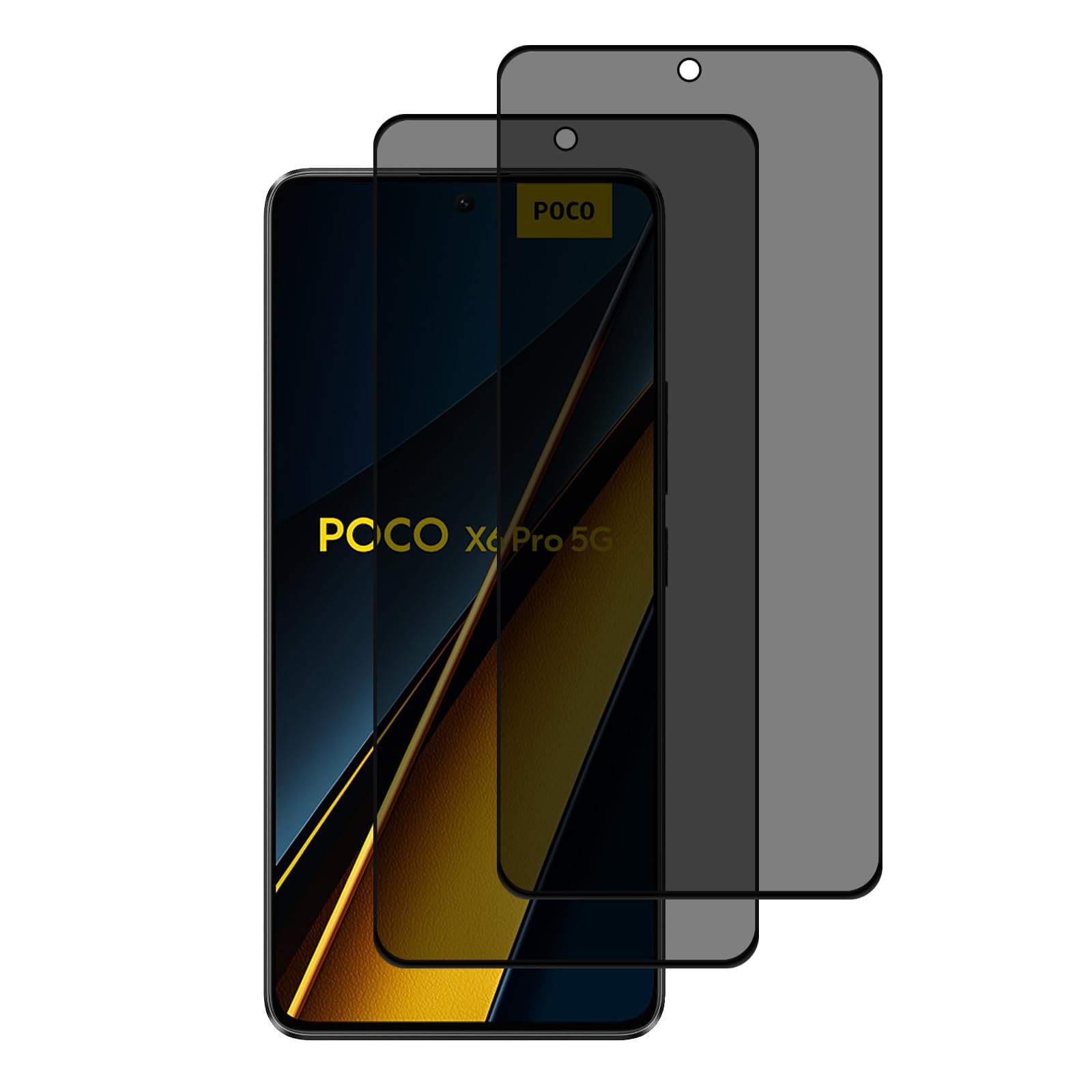 NicMool 2 Pack for Xiaomi Poco X6 Pro 5G Privacy Screen Protector, Anti-Spy Tempered Glass Film Scratch-Resistant Bubble-Free Full Coverage for Xiaomi Poco X6 Pro 5G