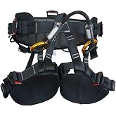 SOB Climbing Harness, Half Body Tree Climbing Harness Men,Thicken Widen Protect Waist Safety Harness for Arborist Harness,Working Rescuing at Height Safety Belt Harness