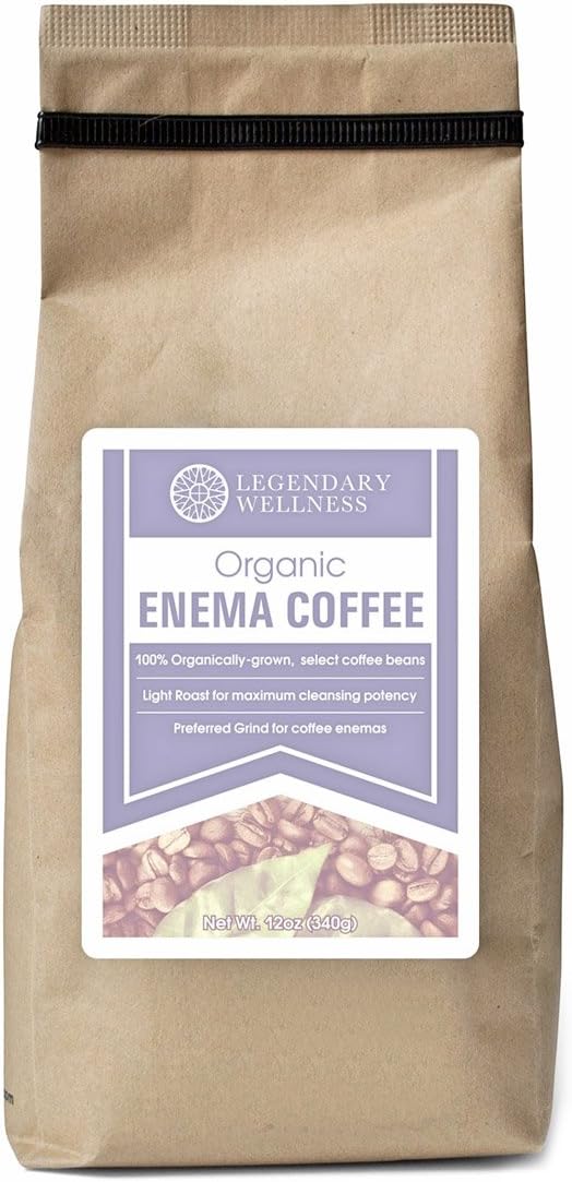 Organic Enema Coffee โ $1 of each sale donated to Cancer Research - Light Roast & Medium Grind BEST Cleansing Potency for Gerson Therapy coffee enemas, 12 oz. bag