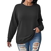DOLNINE Womens-Plus-Size-Tops Fall Oversized Long Sleeve T Shirts Casual Crewneck Pullover Sweatshirts Soft Loose Fit Tunic