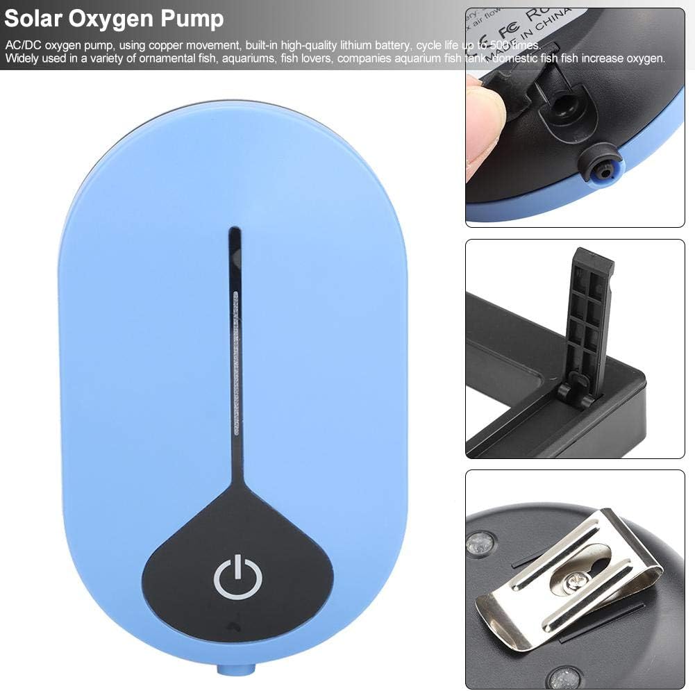 Aquarium Air Pump Solar Oxygen Pump Fish Tank Air Pump AC/DC Increasing Oxygen Pump for Outdoor Fishing Fish Tank Aquarium Pond - Image 4