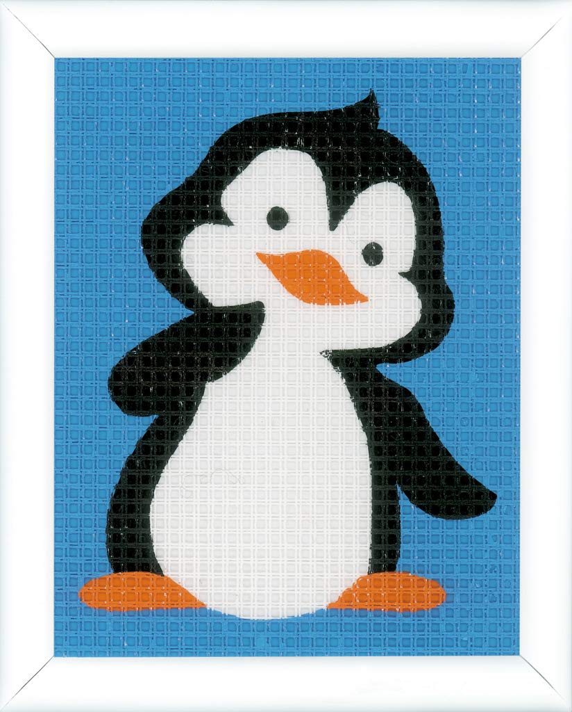Vervaco PN 0155782 Penguin Plastic Canvas Kit 5 By 6 5 Pink Marking vervaco-pn-0155782-penguin-plastic-canvas-kit-5-by-6-5-pink-marking