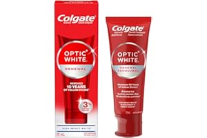 Colgate Optic White High Impact Whitening Toothpaste – Minty Fresh Taste – Enamel Safe Fluoride for Cavity Protection with Hy
