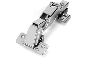 VOCOMO 165 Degree Full Overlay Hinges Frameless Cabinet Doors Hinges, 2 Pack Hydraulic Concealed Soft Closing Hinges for Lazy Susan Cabinet Corner Kitchen Cabinet Folden Door