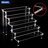 Worown 5-Tier Acrylic Riser Shelf Clear Display Stand 12in x 3.15in view 4