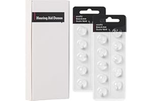 INSPACK 20Pcs Oticon Hearing Aid Domes, Minifit Bass 6MM Double Vent Domes for Oticon Replacements, Universal Hearing Aid Supplies and Accessories, Oticon Prowax Minifit, Resound Hearing Aid Domes(2-Pack)