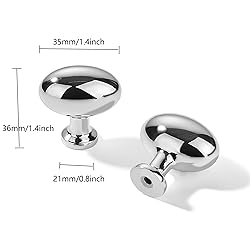 khtumeware 10 Pack 1-3/8 inch(35mm) Polished Chrome