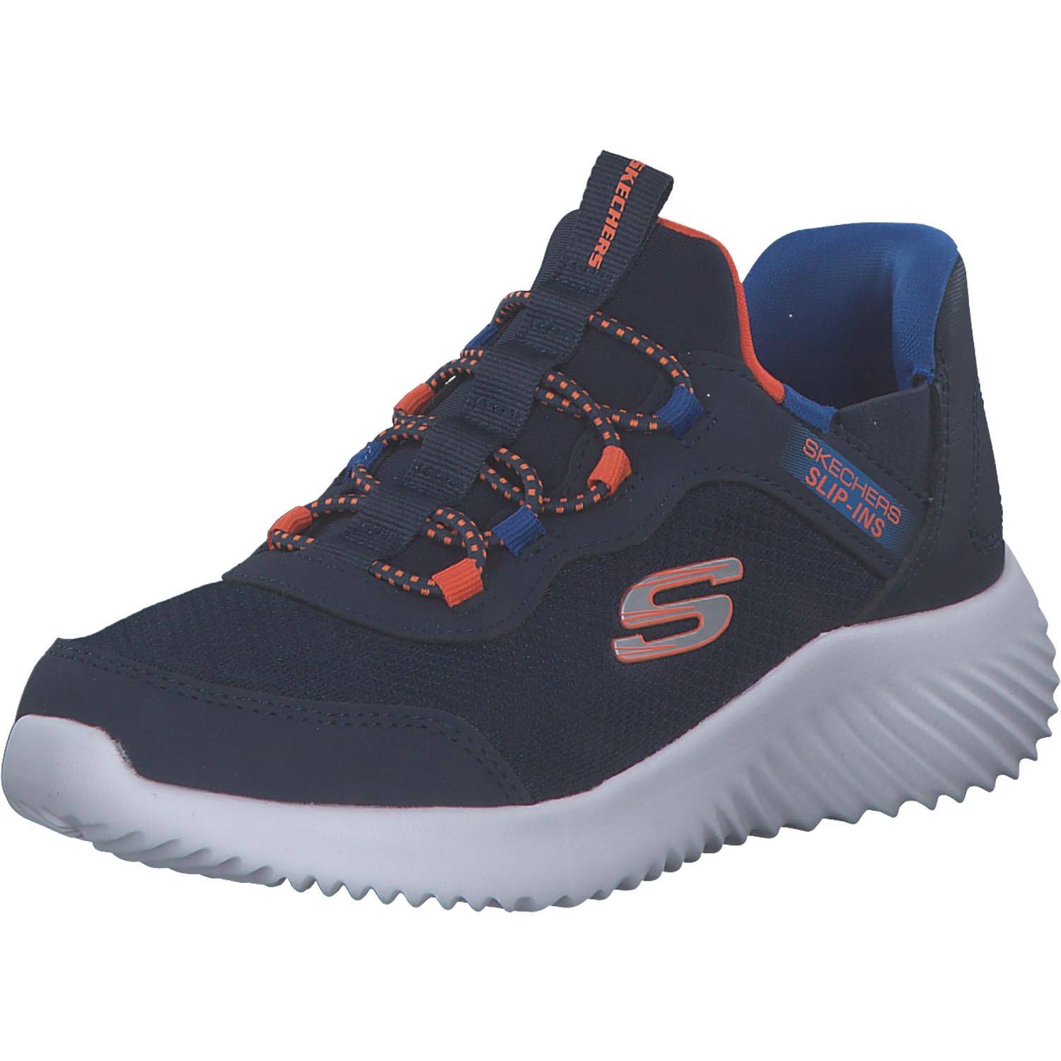 Skechers Boy's Bounder-Brisk-Burst Sneaker, Navy Blue, 10.5 Little Kid Image Skechers Boy's Bounder-Brisk-Burst Sneaker, Navy Blue, 10.5 Little Kid Image