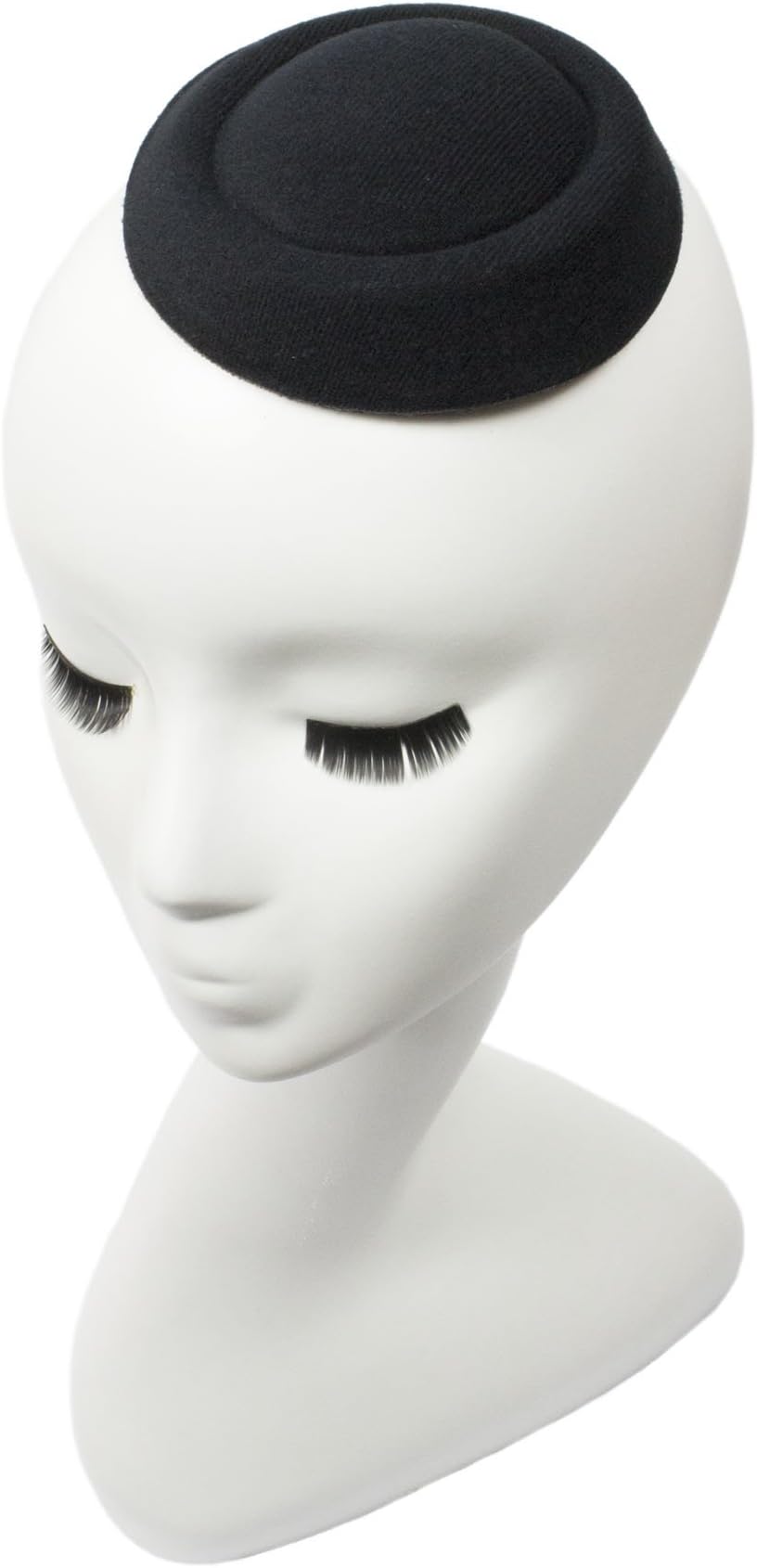 Oval Pillbox Stewardess Fascinator Hat Base 5" x 4 1/2" - Black