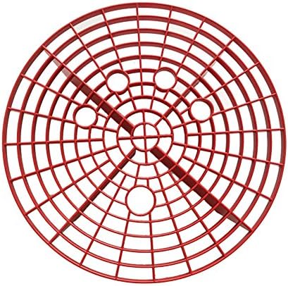 Bucket Filter Grit Guards, 23.5/26cm Car Wash Grit Guard Insert Washboard Water Bucket Filter Scratch Dirt(L,Red)
