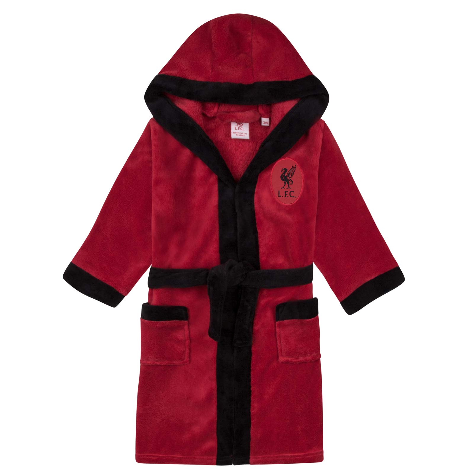 Liverpool FC Official Soccer Gift Boys Fleece Dressing Gown Robe Red 9-10 Yrs