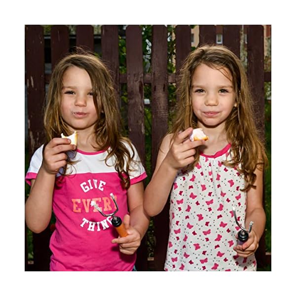 Marshmallow-Roasting-Sticks-kit-Telescoping-Stainless-Steel-Cookware-Set-Forks-for-Smores–Best-Camping-Accessories-for-Kids-over-campfire-Hot-Dog-Fire-Pit-Cooking-BONUS-Bag-10-Bamboo-skewers