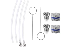 LYREH 2 Sets Foam Cannon Orifice Kit, Universal 0.04in Cannon Orifice Nozzle and Foam Maker Meshes Kit Replacement Parts with Cleaning Tools Straw Filter Balls