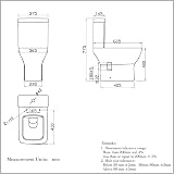 MYB Bathroom Square Close Coupled Toilet Ceramic White Cloakroom Soft Close view 6