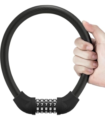 ROCKBROS Bike Cable Lock Portable Bicycle Lock Anti Theft Cable Lock For  Bicycle Security Cycling Cable Lock With Keys Road Mountain Bike Lock