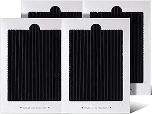 Good News Refrigerator Fridge Air Filter Carbon Activated Replacement 4 Pieces Compatible with Frigidaire Gallery PAULTRA SCPUREAIR2PK EAFCBF Pure Air Ultra Part 242047801 242047804