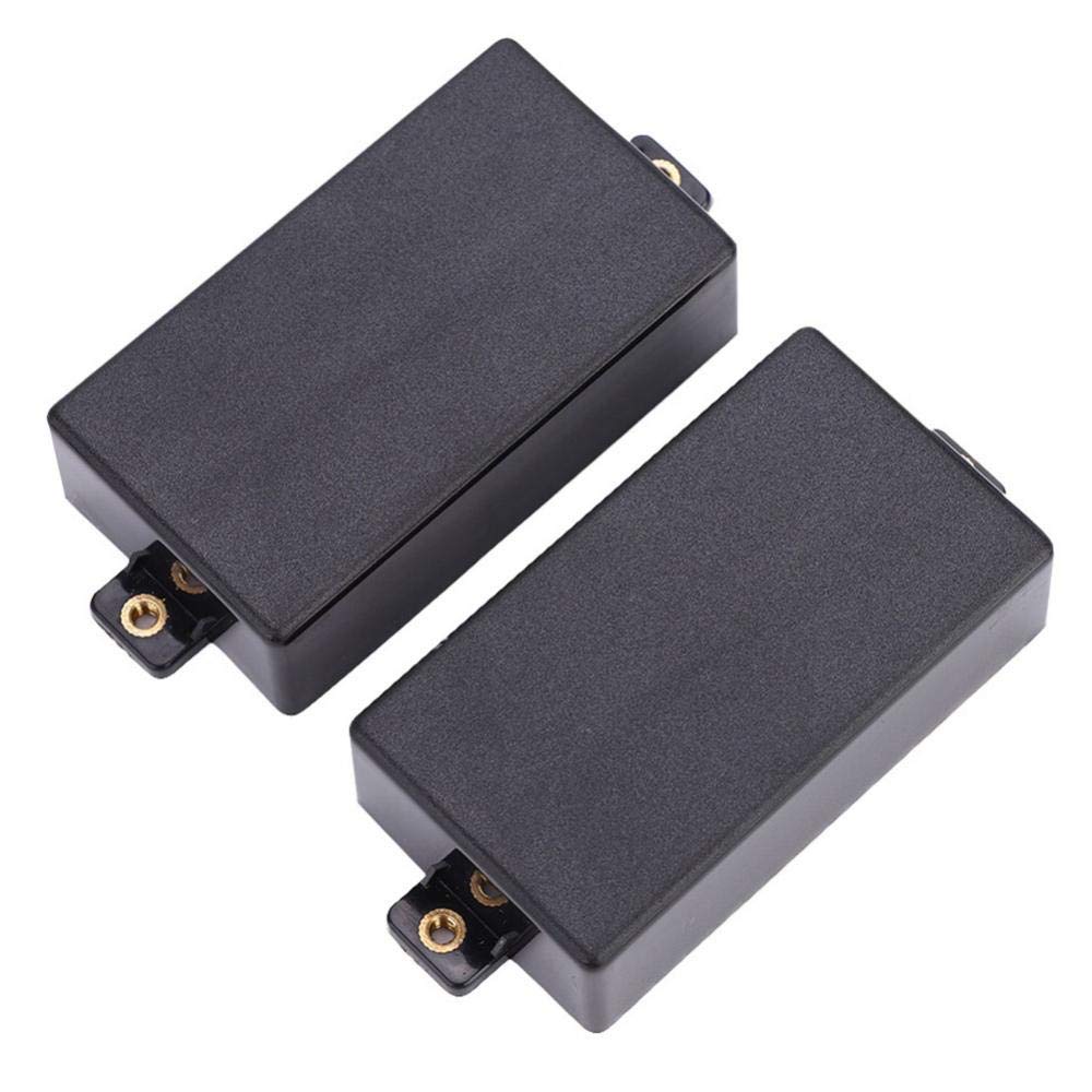 2Pcs Humbucker Pickup Covers,Durable Guitar Pickup Covers Sealed Electric Guitar Replacement Parts(Black)