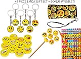 Bottles N Bags 42 Piece Emoji HOLIDAY GIFT Pack with FREE Wristlet Great for Prizes and Giveaways by