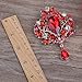 Yilanair Wedding Bridal Big Crystal Rhinestone Bouquet Brooch Pin for Women-Red