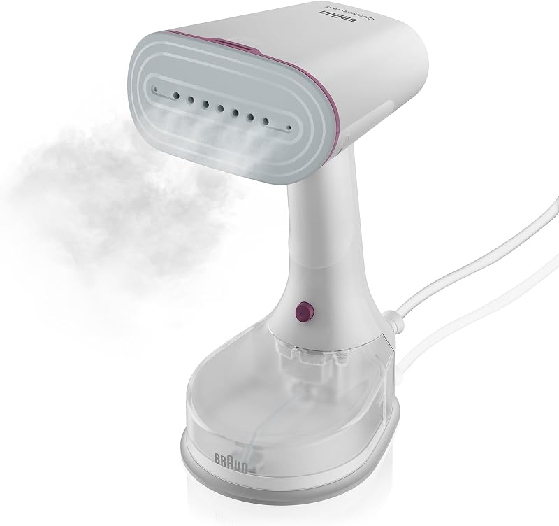QuickStyle 5 GS5011PU Dampfglätter, Dual FreeGlide 3D Technologie, FastSteam Technologie, Steamer, Dampf 22 g/min, Wassertank 150 ml, 2,5 m Kabellänge, in 45 Sekunden bereit, 1200W, Weiß/Violett
