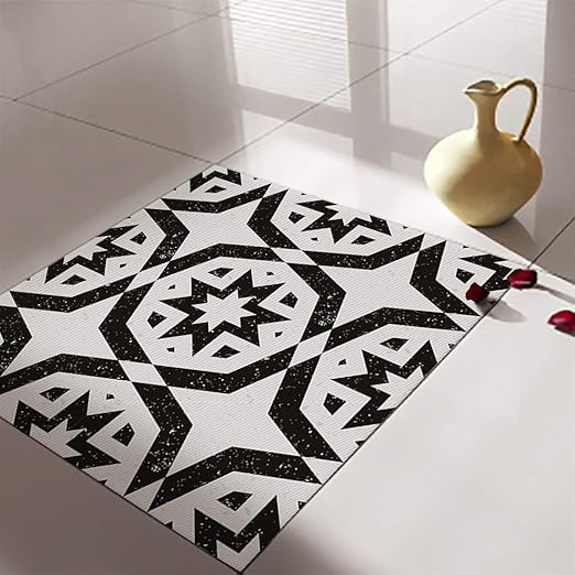 Amazon Com Fymural Floor Tiles Peel And Stick Vinyl 3d Black And