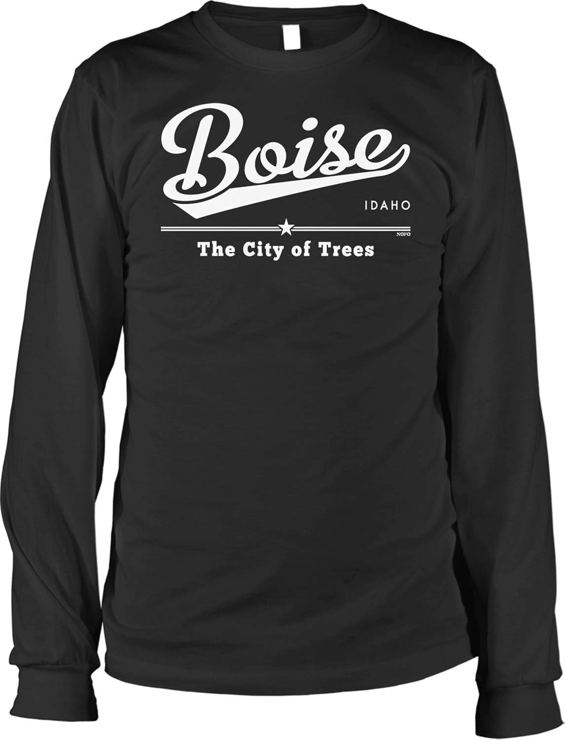 CozyT Boise, Idaho, The City of Trees Men Casual O Neck TShirt Black Amazon.co.uk Clothing