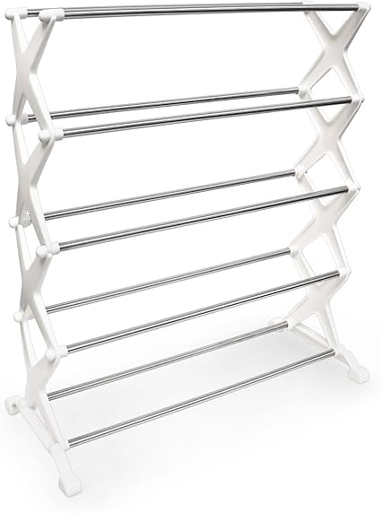 Etagere A 5 Tablettes En Metal Blanc Fil Apm Meuble A Chaussures Banc A Chaussures Chaussure Support Plateforme Tablette Amazon Fr Cuisine Maison