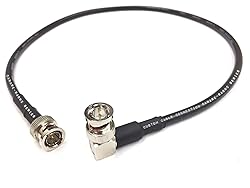 2 Foot HD-SDI RG59 BNC to Right Angle BNC 3GHZ