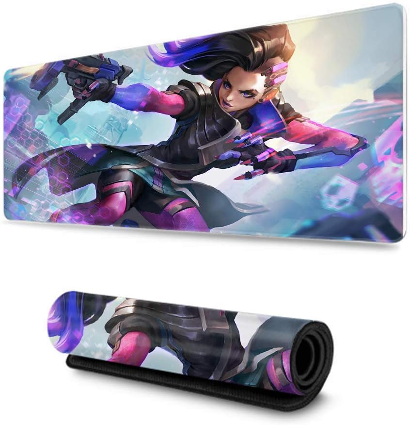 Overwatch,XL Gaming Mouse Pad,Extended Size Professional Gaming Mouse Pad,Laptop Mouse Pad,Extended Mat-(Sombra)