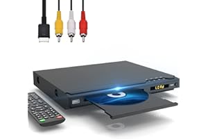 DVD Player, HDMI & RCA Connection, Region Free DVD Players for TV, with Microphone/USB Input Design, NTSC/PAL System, Comes w