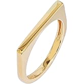 Amazon Essentials 14K Gold Plated Sterling Silver Bar Ring