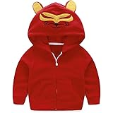 LittleSpring秋冬 男の子 女の子 パーカー 着ぐるみ フリース ジャケット アニマル ジャンバー 防寒 軽量 あったか コート アウトドア スポーツ