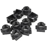 uxcell 10 Pcs S Mount M12 Board Lens Holder 20mm Screw Spacing Black for CCTV Camera