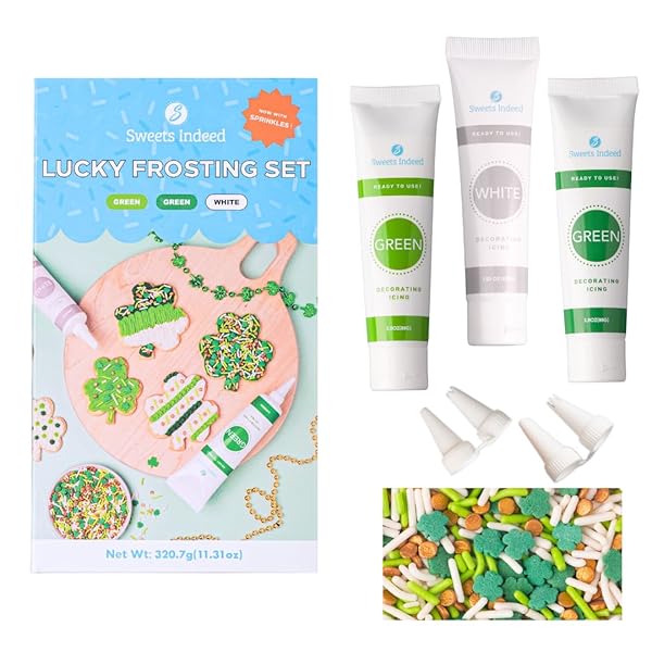 SWEETS INDEED, ST. PATRICKS DAY FROSTING KIT PLUS...