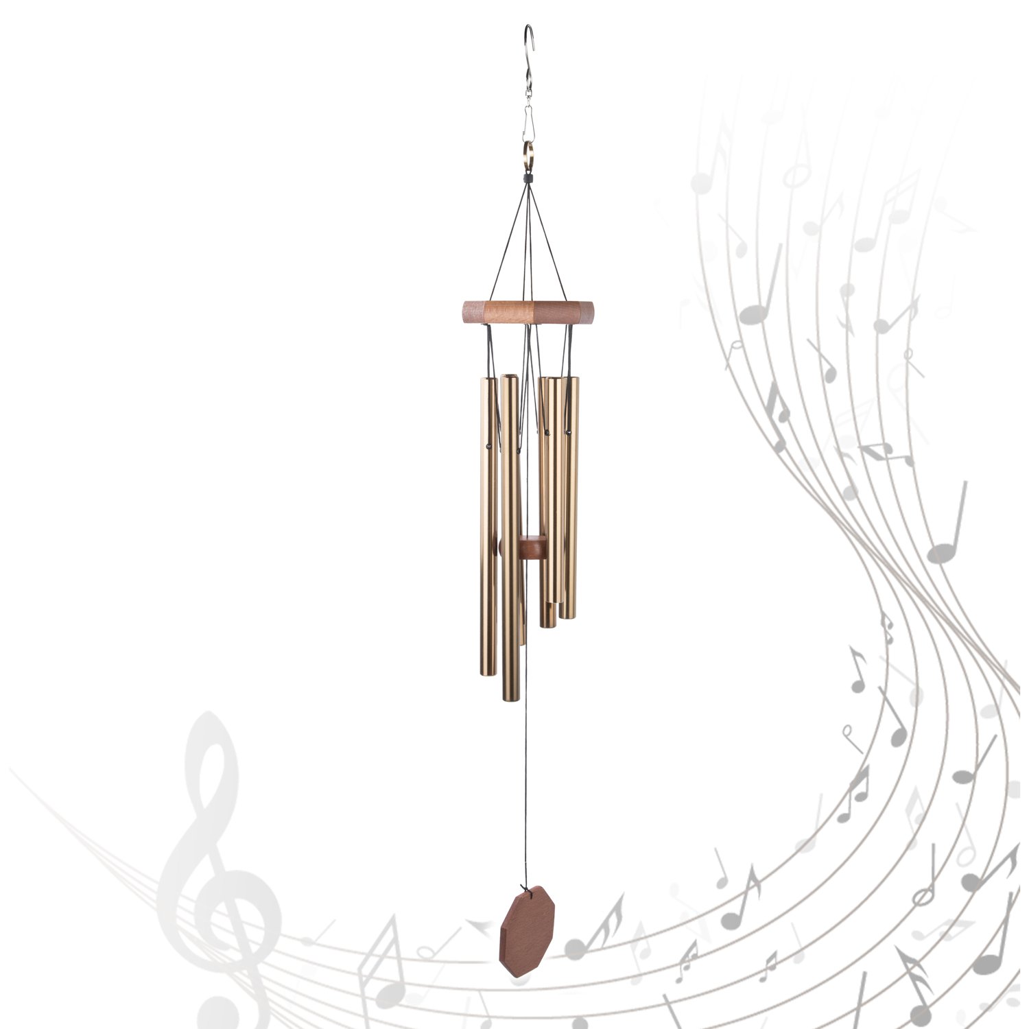 Wind Chime, 29.9” Wind Bell 6 Aluminum Tubes Beautiful Sound, Patio,Garden, Balcony,Yard,Porch,Outdoor,Indoor Décor