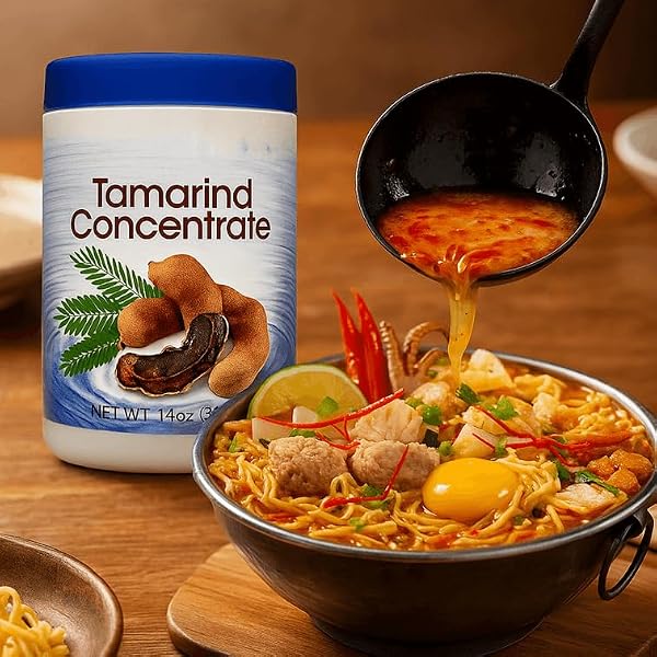 THAI TAMARIND CONCENTRATE, TAMARIND PASTE THAI, TAMARIND PUREE FOR PAD THAI, 14 OZ