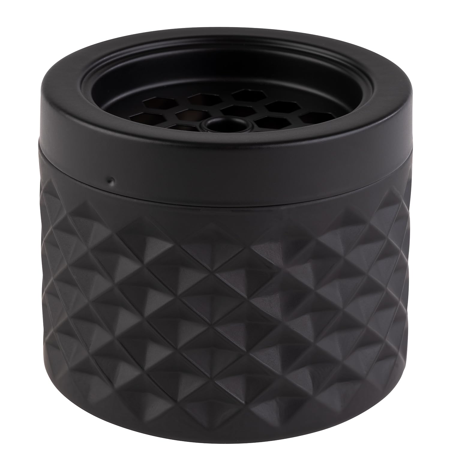 558 Wind ashtray in matt black, frosted, 9.5 cm, height 8 cm, with bayonet closure