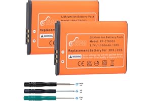 Pickle Power CTR-003 Battery Replacement for Nintendo 3DS 2DS (2 Battery)