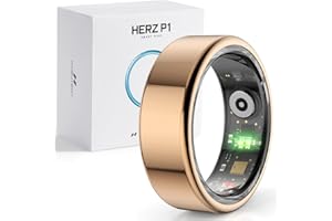 Herz P1 Smart Ring for Women &amp; Men - (Size 10) 24/7 Health Metrics Fitness Ring, Tracks 20+ Biometrics, 6 Day Battery Life, Waterproof Stainless Steel, Free APP for iOS Android, No Subscription3.6 out of 5 stars 433