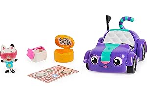 DREAMWORKS GABBY'S DOLLHOUSE Gabby's Dollhouse, Carlita's Car with Pandi Panda Character and Accessories, Toys for Ages 3+