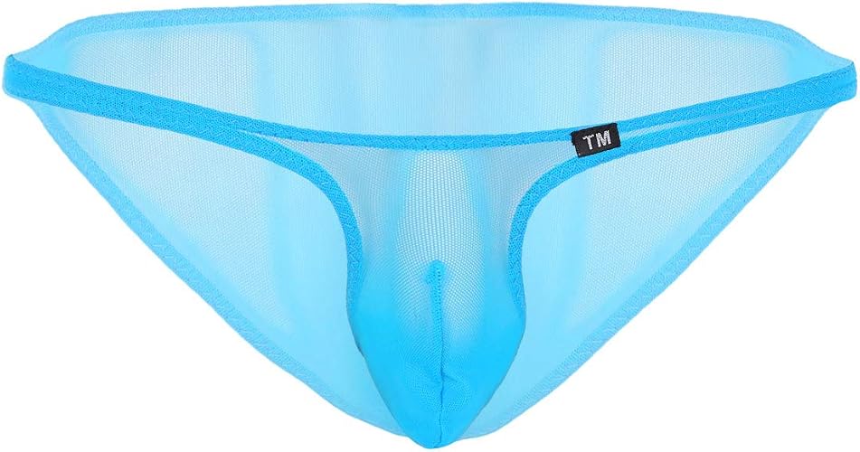 Freebily Herren Mesh Strings Tanga mit Bulge Beutel elastische Mini