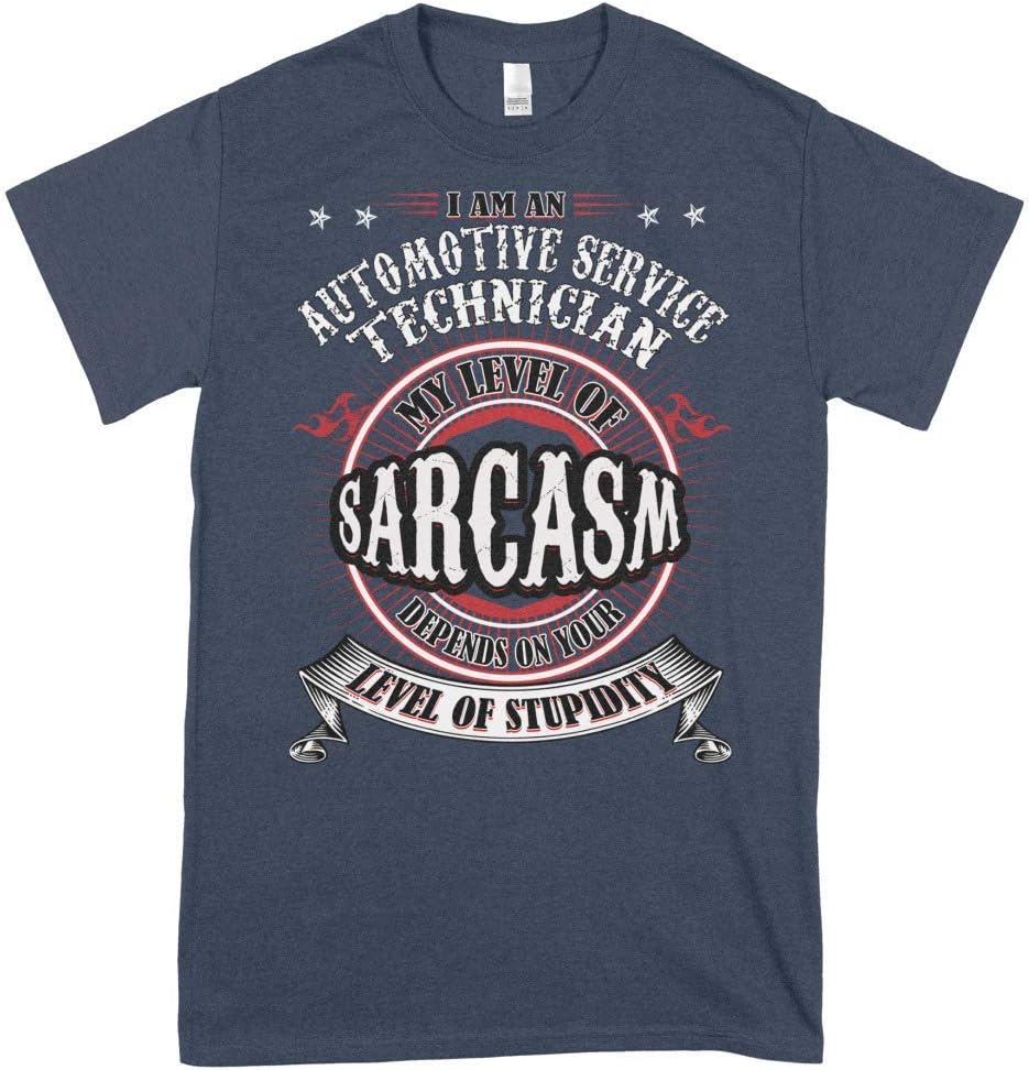 Amazon.com: Automotive Service Technician Sarcasm - Mens Pop Culture Graphic Tees- Funny Graphic 